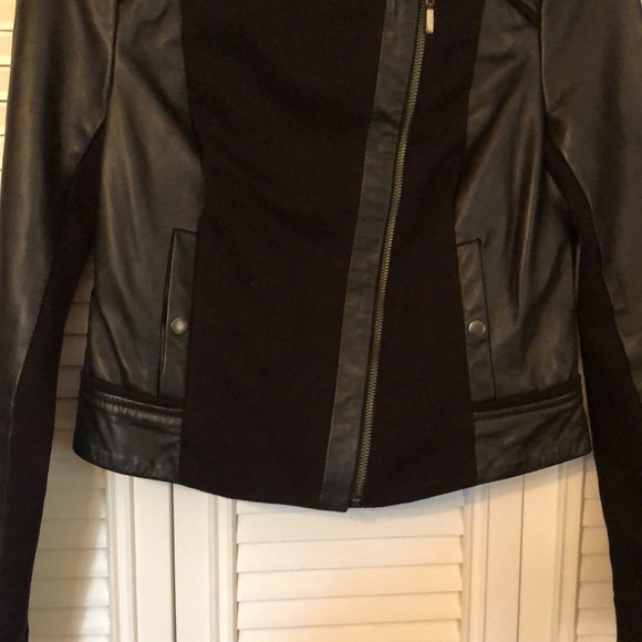 Ett:twa Fosters Leather moto Jacket Anthropologie women’s Size XS black like New - Picture 7 of 16